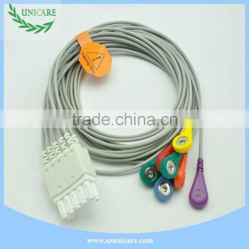 2015 Hot Sale ECG M1673A Snap Type 3 Leadwires ECG Cable photo-4