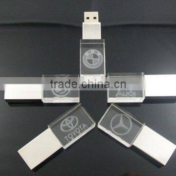 LED Red Green Blue White Light USB Flash Driver Crystal Usb Flash Driver Quality Choice photo-5
