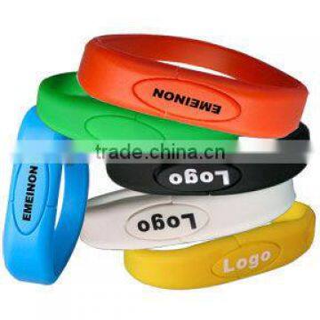 Popular silicon bracelet usb flash memory drive