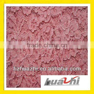 pink embroidered lace fabric