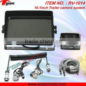 RV-1014V color car rear view system with Trailer cable, 10.1inch digital LCD monitor, HD CCD camera