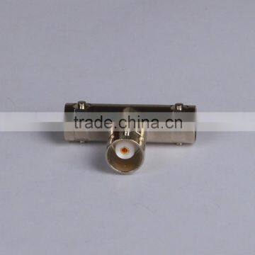 T shape BNC adaptor connector, female coaxial RF connectors