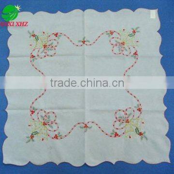 Cheap christmas table cloth embroidered with bells