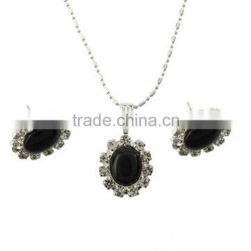 Hot Sale New Fashion Black Opal Jewelry Sets