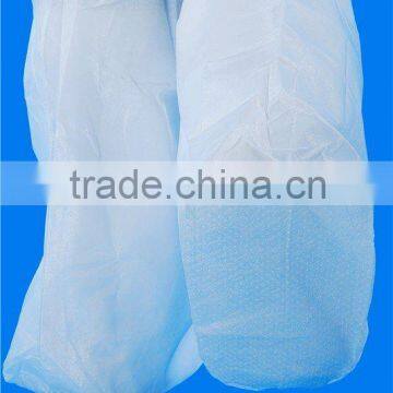 White Disposable Overboots with Printed Anti-slip Sole