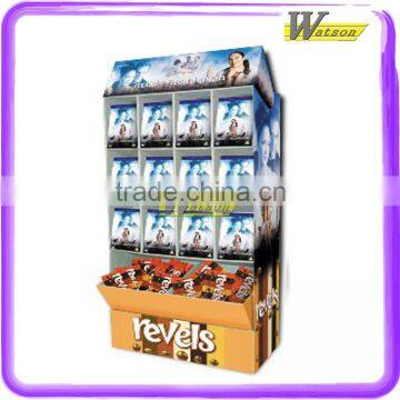 corrugated compartment display for halloween candy and floor cardboard stand display
