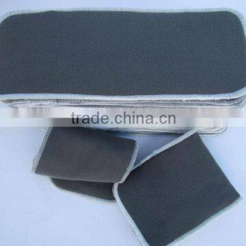 Anti-bacterial black Bamboo Charcoal / microfiber Baby Cloth Diaper Inserts