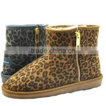 printed leopard women warm winter snow boots