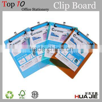 Plastic Clip Board With Strong Metal Clip A4 Paper Clip File Folder Writting Pad