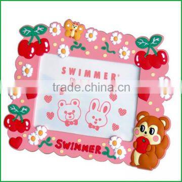 2016 rubber beautiful flower photo frame