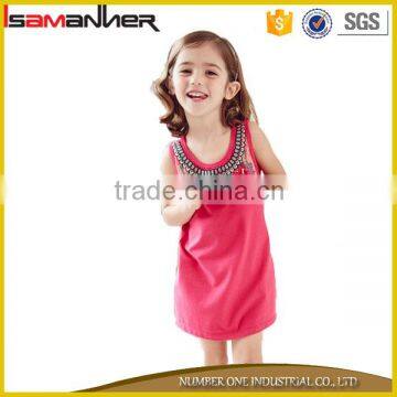 Fancy embroidered sleeveless party wear beautiful girl without dress