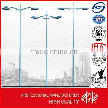 Q235 Galvanized Street Lamp Post for Parking Lot Light Pole With Double Arms                        
                                                Quality Choice