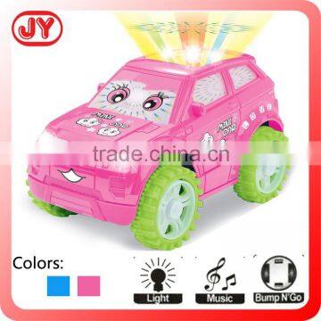 Funny 360 rapid rotate battery operated toy mini music car