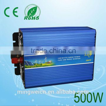 ali baba china Low work noise high efficiency 500w 12v 220v pure sine wave inverter for travel set equipment