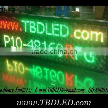 indoor double color led moving message sign board led car display