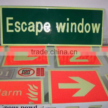 luminescent sign/photoluminescent signs/glow in the dark signs