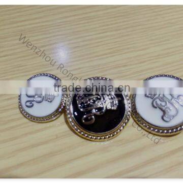 fashion Metal shank button with hand sewing bottom for blazer