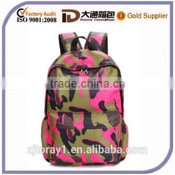 2015 New Fashion Women High Quality Casual Polyester Camouflage Backpack