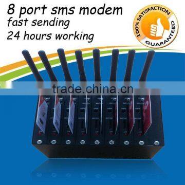 8 port gsm modem send bulk sms with free software SMS caster 900/1800mhz or 850/900/1800/1900
