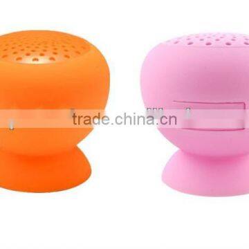 Hot selling Silicon Mini Wireless Bluetooth Speaker with Suction Cup