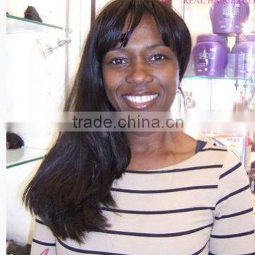 Hot products 2014 full lace wig bleached knots bangs