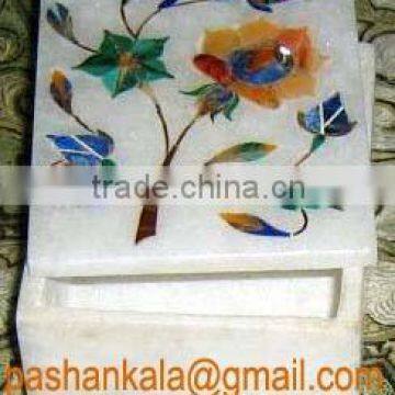 Decorative Marble Inlay Jewellery Box