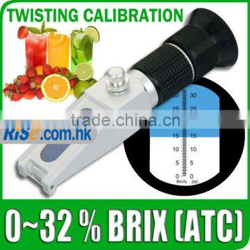 New Brix 0~32% Fruit Juice Wine Honey CNC Brew ATC Refractometer