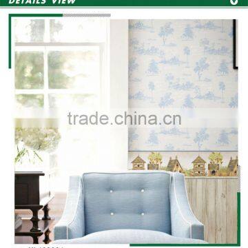 on trend non woven wallpaper, navy blue country tree wall decor for exterior , best wall decor sample