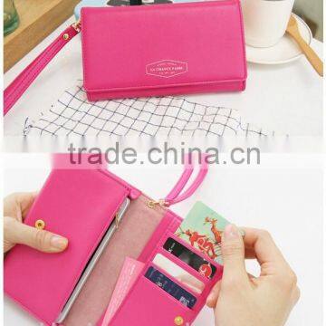 Korea Brand Iconic Smart Phone in Purse Travel Purses Pouch for Teens Two Folding Tote Wallet photo-2