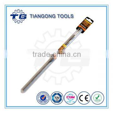 Single flute long shank wood drill bits for abrasive materials