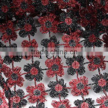 2014 New technology 3D mesh fabric#7661 fabric for cutwork embroidery dress