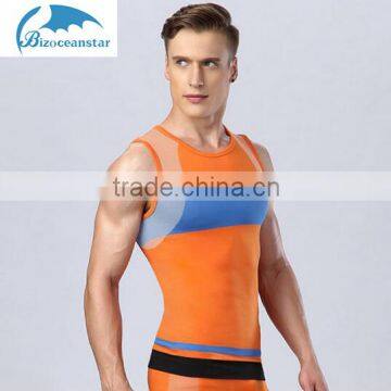 Mens Breathable Compression Singlet Tank Top Sport Running Training Fitness Vest