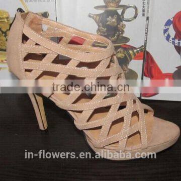 Europen stype nude hollow out 2015 ladies sandals shoes