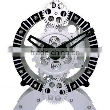 Round Shape Moving Gear Desk Clock, Decorative Clock, feshion design