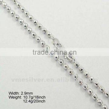 [DSC06158] 925 Silver Chains, Diamond Cut Bead Chain