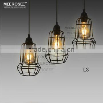 Vintage Simple Iron Lamp Black Industrail Pendant Light Chandelier MD81678