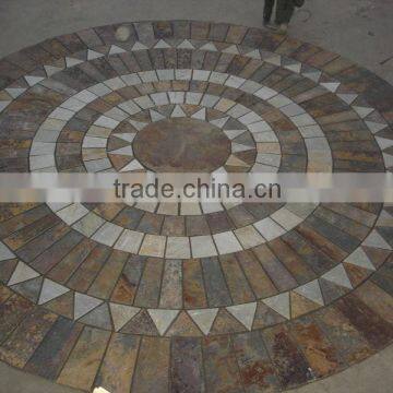 slate mosaic medallion