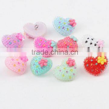 High quality resin buttons heart-shaped baby clothes button Baby cardigan sweater button