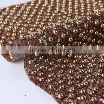 wholesale base hot fix crystal rhinestone mesh rhinestone mesh trimming