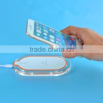 qi 3 coil crystal wireless charger pad