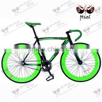 HOT SELLING!black and shiny green 700c single speed cheap fixed gear bike for sale