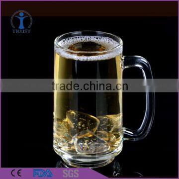 Creative fancy big size clear beer glass mug with handle                        
                                                Quality Choice