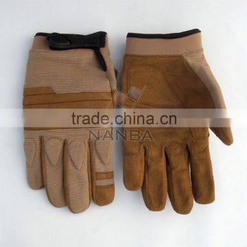 Brown Military Tactical Padded Work Gloves