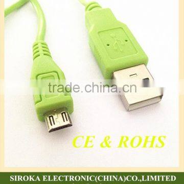 Customized colors 5pin V8 micro USB link cable sync charging data cable for Samsung HTC LG