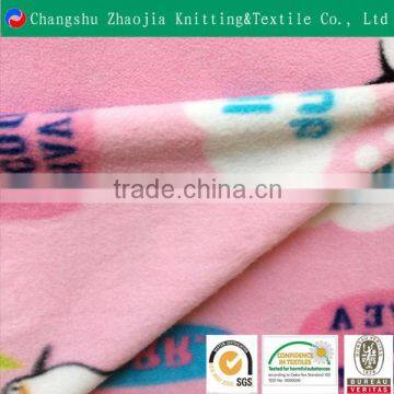 Two side brushed one side antipilling custom print polar fleece fabric wholesale