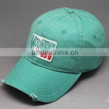 EMBROIDERY WASHED BASEBALL CAP