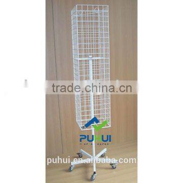 four sides metal wire revolving display stand with latest design