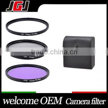 DSLR Camera Lens Filter 77mm UV+CPL+FLD Filter Set For Nikon D5100 For Canon 30D For Pentax K-5