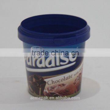 180ml IML ice-cream yogurt candy chocolate biscuit ice bucket