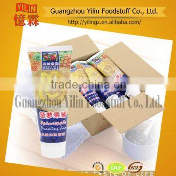 80g Natural China Yilin Brand OEM pineapple fruit jam